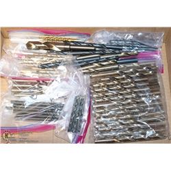 BOX OF ASSORTED SIZE DRILL BITS