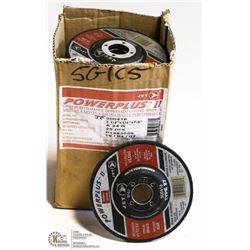 LOT OF 25 4 1/2"X1/4"X7/8" POWERPLUS STEEL CUTTING