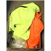 Image 1 : BOX OF ASSORTED HIGH VISABILITY SAFETY CLOTHING