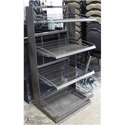 METAL GARAGE STORAGE/DISPLAY RACK - 24X20X51