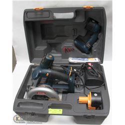 RYOBI COMBO DRILL CORDLESS 18V WITH SAW AND LIGHT