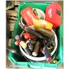 Image 1 : TOTE OF ASSORTED HAND TOOLS INCL DRILL BITS.