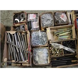 PALLET OF ASSORTED BOLTS, WASHERS AND MORE