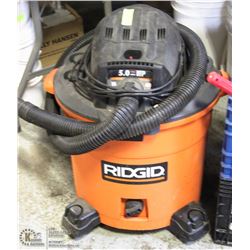 RIDGID COMMERCIAL SHOP VAC - 5 HP,