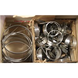 BOX OF STAINLESS STEEL BANDING ASSORTED SIZE AND