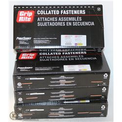 LOT OF 4 BOXES GRIPRITE COLLATED STAPELES/FASTENER
