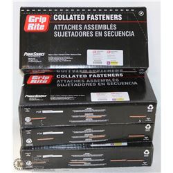 LOT OF 4 BOXES GRIPRITE COLLATED STAPELES/FASTENER