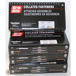 LOT OF 4 BOXES GRIPRITE COLLATED STAPELES/FASTENER