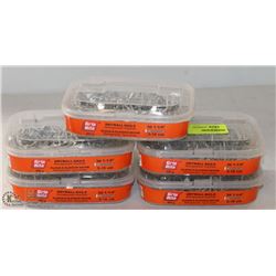 LOT OF 5 BOXES GRIPRITE DRYWALL NAILS , 3D 1-1/4"