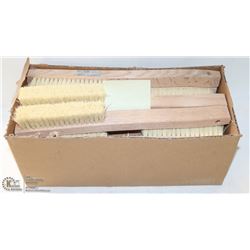 BOX OF 14" LONG HANDLES COARSE BRUSHES
