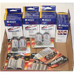 LOT OF 4 BOXES OF BRADY NYLON BLACK ON WHITE