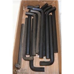 LOT OF 13 LARGE ALLEN KEYS OF ASSORTED SIZE