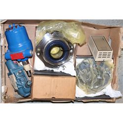 BOX OF NEW HVAC INCL FLO-CON, MAGNETROL AND