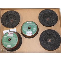 LOT OF 5 TYPE 11 CUP WHEEL, 6 X 2 X 5/8 - 11