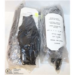 24 PAIRS OF POLYURETHAINE WORK GLOVES