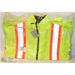 HI-VIZ INSULATED WORK JACKET WITH REMOVABLE