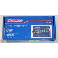 WESTWARD 7 PIECE LOCKING PLIER SET