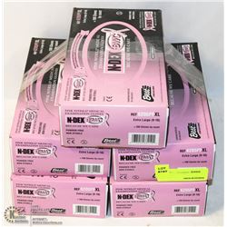 5 BOXES OF N-DEX POWDER FREE PINK NITRILE MEDICAL