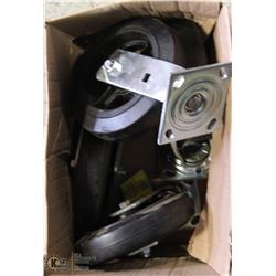 LOT OF FOUR 8" X 2" DOLLY WHEELS