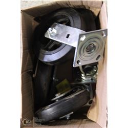 LOT OF FOUR 8" X 2" DOLLY WHEELS