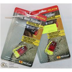 LOT OF 2 PELICAN 2310 MINI FLASHERS
