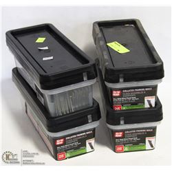 4 BOXES OF GRIP RITE COLLATED FRAMING NAILS