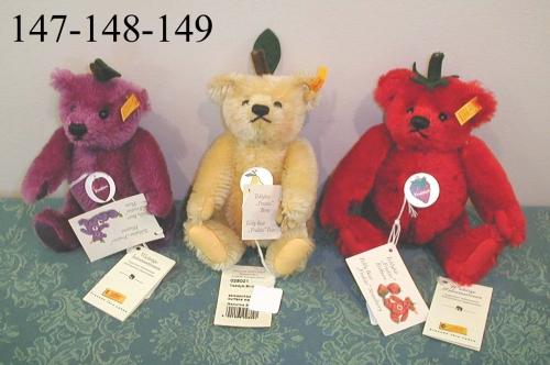 シュタイフ テディベア 苺 Fruity Bear Strawberry 美品 シュタイフ フルーツテディベアシリーズ いちご