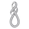 Image 1 : 0.20 CTW Diamond WrapaInfinity Pendant 10KT White Gold - REF-14M9H