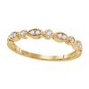 Image 1 : 0.17 CTW Diamond Milgrain Stackable Ring 10KT Yellow Gold - REF-18X7Y