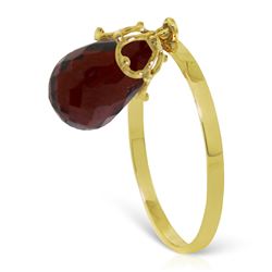 Genuine 3 ctw Garnet Ring Jewelry 14KT Yellow Gold - REF-22H5X