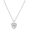 Image 1 : 0.07 CTW Diamond Cluster Heart Pendant 10KT White Gold - REF-16F4N