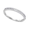 Image 1 : 0.15 CTW Diamond Double Row Ring 10KT White Gold - REF-8W9K