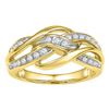 Image 1 : 0.25 CTW Diamond Woven Knot Strand Ring 10KT Yellow Gold - REF-37W5K