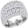 Image 1 : 3.01 CTW Princess Diamond Ring 14KT White Gold - REF-341K8W