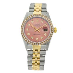 Rolex Pre-owned 36mm Mens Salmon Two Tone - REF-610Y2W