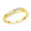 Image 1 : 0.03 CTW Diamond Simple Single Row Ring 10KT Yellow Gold - REF-10H5M