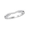 Image 1 : 0.17 CTW Diamond Contour Enhancer Wedding Ring 14KT White Gold - REF-26H9M