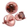 Image 1 : 0.50 CTW Red Color Diamond Solitaire Earrings 10KT Rose Gold - REF-37K5W