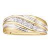 0.25 CTW Mens Diamond Wedding Anniversary Ring 14KT Two-tone Gold - REF-41F9N