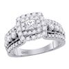 1.31 CTW Princess Diamond Princess EGL Bridal Engagement Ring 14KT White Gold - REF-172N4F