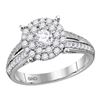 0.97 CTW Diamond Solitaire Bridal Engagement Ring 14KT White Gold - REF-127M4H