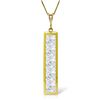 Genuine 2.25 ctw White Topaz Necklace Jewelry 14KT Yellow Gold - REF-36V9W