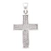 0.16 CTW Diamond Cross Pendant 10KT White Gold - REF-11Y2X