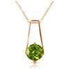 Genuine 1.45 ctw Peridot Necklace Jewelry 14KT Rose Gold - REF-23T8A