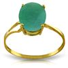 Genuine 2.9 ctw Emerald Ring Jewelry 14KT Yellow Gold - REF-44V3W