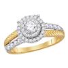 1 CTW Diamond EGL Bridal Wedding Engagement Ring 14KT Yellow Gold - REF-127K4W