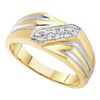 Image 1 : 0.10 CTW Mens Diamond Ring 10KT Yellow Gold - REF-19Y4X