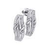 Image 1 : 0.08 CTW Diamond Rectangle Cluster Stud Earrings 10KT White Gold - REF-12N2F