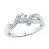 Image 1 : 0.10 CTW Diamond Solitaire Bridal Ring 10KT White Gold - REF-18W2K