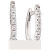 Image 1 : 0.08 CTW Diamond Hoop Earrings 10KT White Gold - REF-10M5H